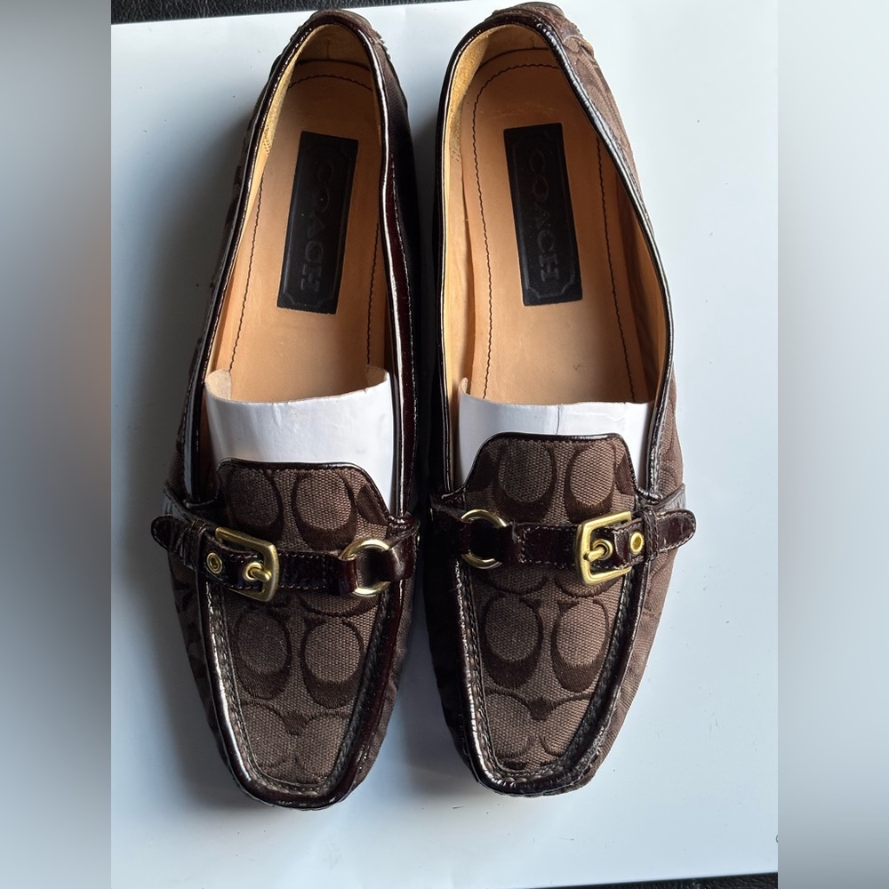 Vintage Coach Signature Loafers, Size 11